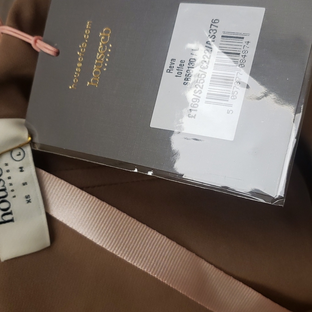 House of CB Copper-Brown Satin Cowl Midi Dress - Picture 12 of 13